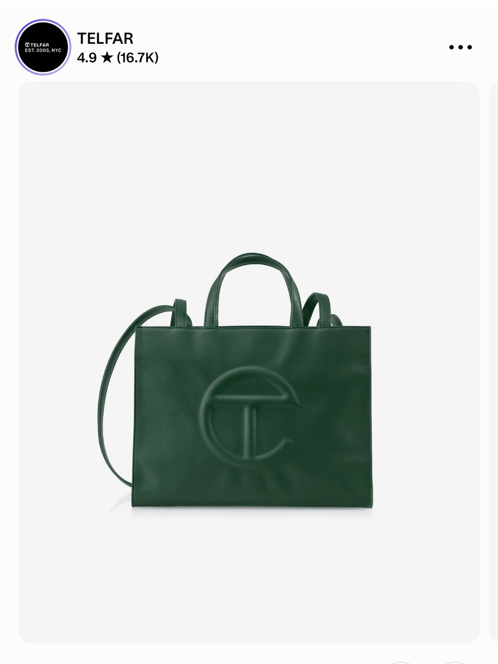 Telfar Medium Shopping Bag - Dark Olive